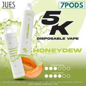 พอตใช้แล้วทิ้ง jues 5000 คำ เมล่อน (Honeydew)