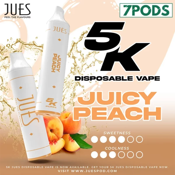 พอตใช้แล้วทิ้ง jues 5000 คำ พีช (Juicy Peach)