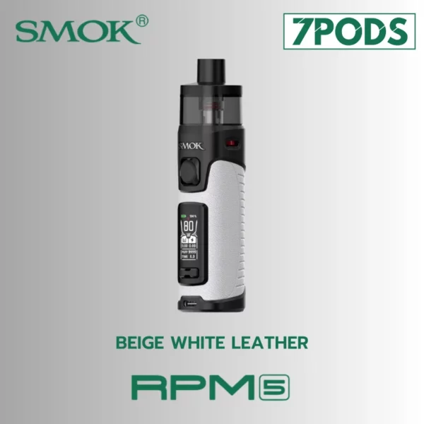 พอตบุหรี่ไฟฟ้า SMOK RPM 5 Beige White Leather