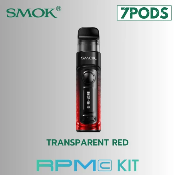 พอตบุหรี่ไฟฟ้า SMOK RPM C Transparent Red