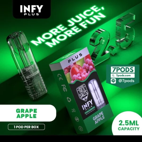 หัวพอต INFY 2.5 ml กลิ่น Grape Apple