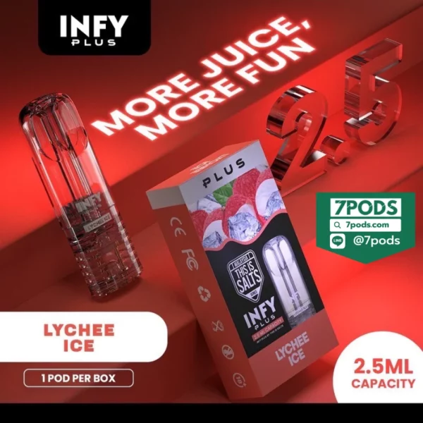 หัวพอต INFY 2.5 ml กลิ่น Lychee Ice