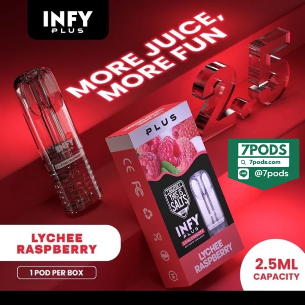 หัวพอต INFY 2.5 ml กลิ่น Lychee Raspberry