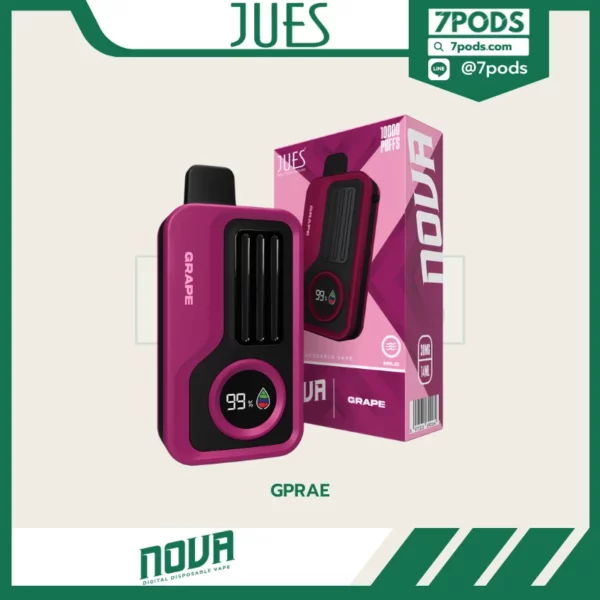 พอตใช้แล้วทิ้ง Jues Nova 10000 puffs กลิ่น Grape