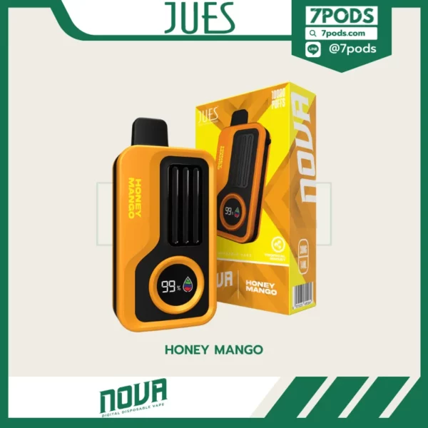 พอตใช้แล้วทิ้ง Jues Nova 10000 puffs กลิ่น Honey Mango