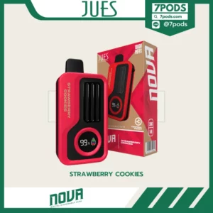 พอตใช้แล้วทิ้ง Jues Nova 10000 puffs กลิ่น Strawberry Cookies