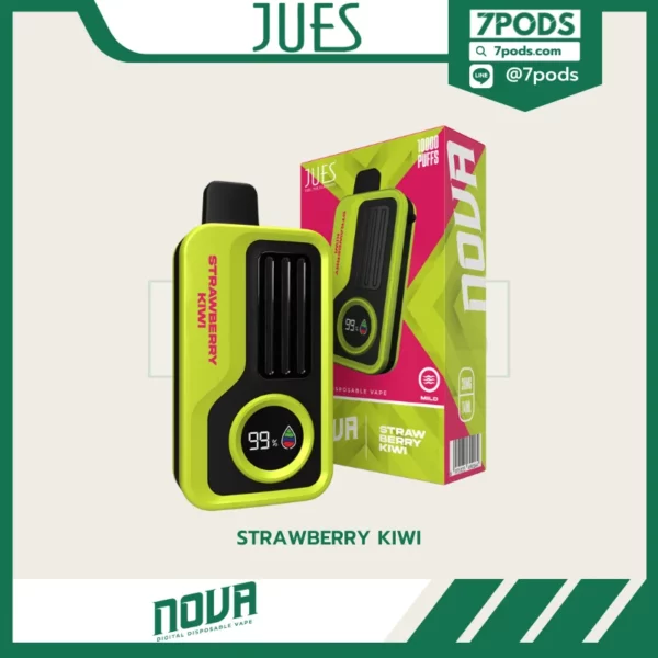 พอตใช้แล้วทิ้ง Jues Nova 10000 puffs กลิ่น Strawberry Kiwi