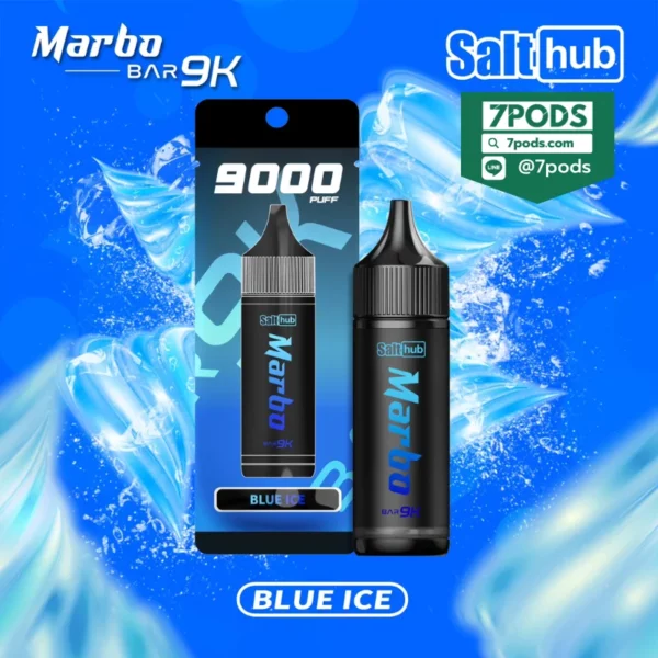 พอตใช้แล้วทิ้ง Marbo 9000 puffs กลิ่น Blue Ice