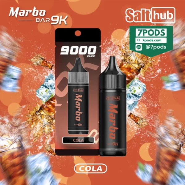 พอตใช้แล้วทิ้ง Marbo 9000 puffs กลิ่น Cola