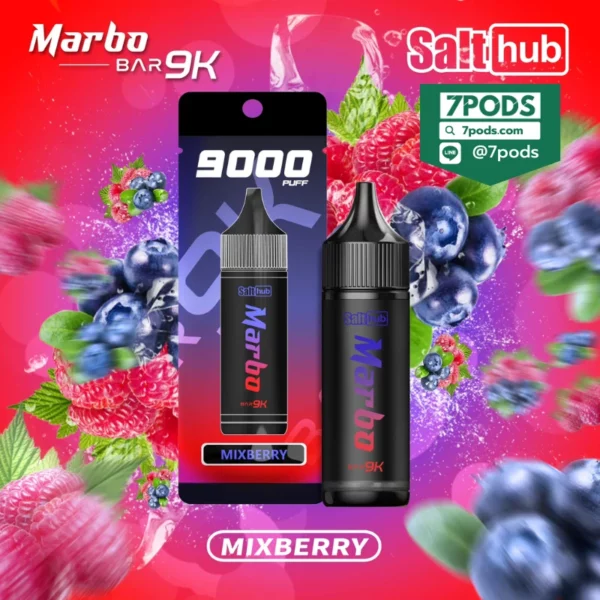 พอตใช้แล้วทิ้ง Marbo 9000 puffs กลิ่น Mixberry