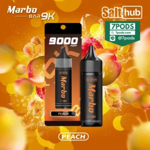 พอตใช้แล้วทิ้ง Marbo 9000 puffs กลิ่น Peach