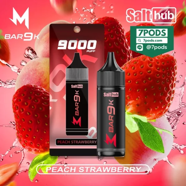 พอตใช้แล้วทิ้ง Marbo 9000 puffs กลิ่น Peach Strawberry