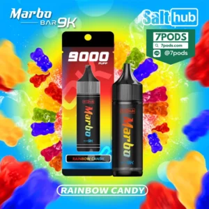 พอตใช้แล้วทิ้ง Marbo 9000 puffs กลิ่น Rainbow Candy