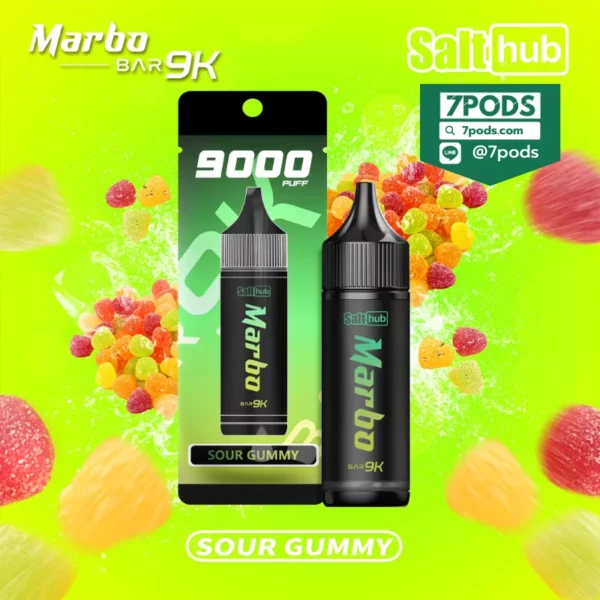 พอตใช้แล้วทิ้ง Marbo 9000 puffs กลิ่น Sour Gummy