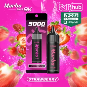 พอตใช้แล้วทิ้ง Marbo 9000 puffs กลิ่น Strawberry