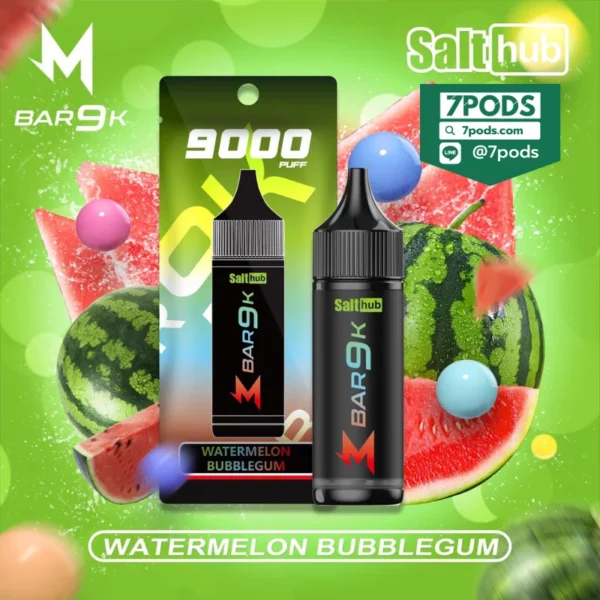 พอตใช้แล้วทิ้ง Marbo 9000 puffs กลิ่น Watermelon Bubblegum