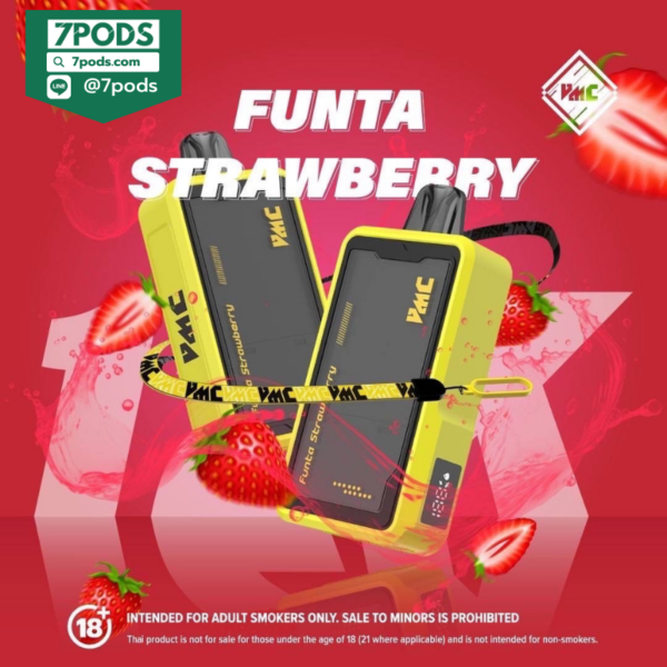 พอตใช้แล้วทิ้ง VMC 10000 puffs กลิ่น Funta Strawberry