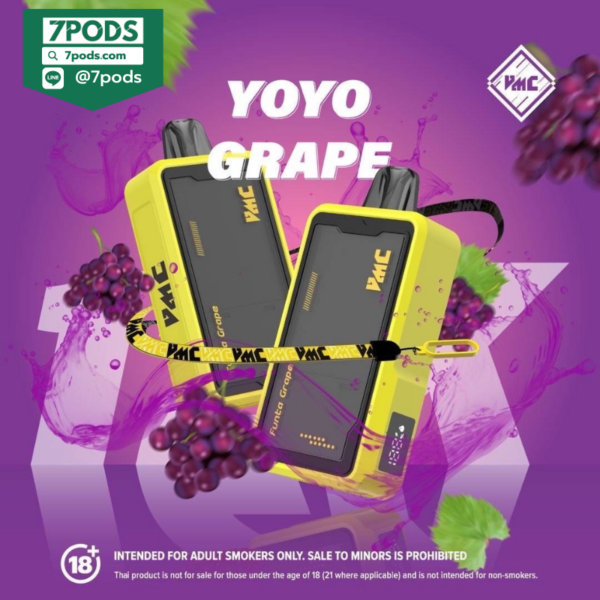 พอตใช้แล้วทิ้ง VMC 10000 puffs กลิ่น Yoyo Grape