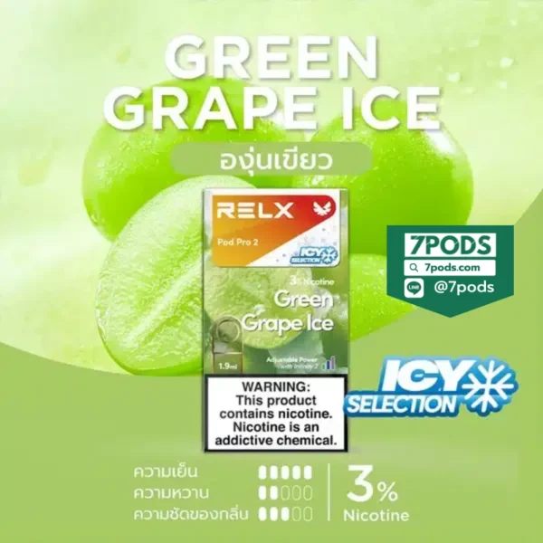 หัวพอต Relx Infinity กลิ่น Green Grape Ice