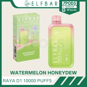 พอตใช้แล้วทิ้ง ELFBAR RAYA D1 10000 puffs กลิ่น Watermelon Honeydew