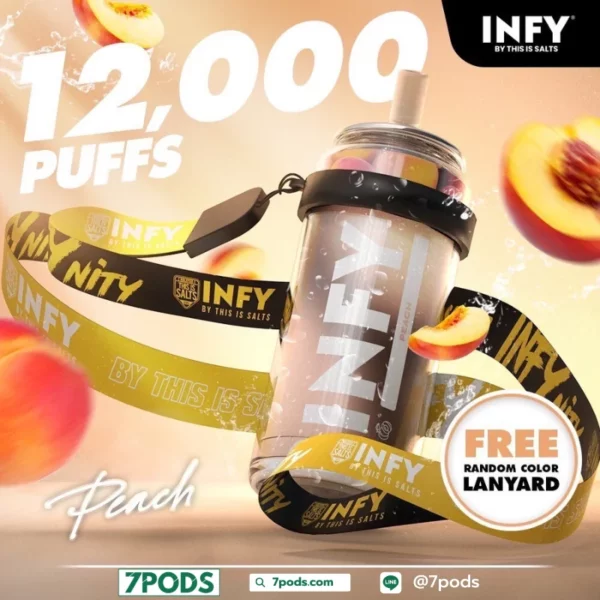 พอตใช้แล้วทิ้ง Infy 12000 คำ กลิ่น Peach