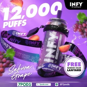 พอตใช้แล้วทิ้ง Infy 12000 คำ กลิ่น Sakura Grape