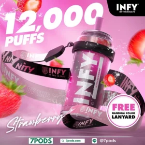 พอตใช้แล้วทิ้ง Infy 12000 คำ กลิ่น Strawberry