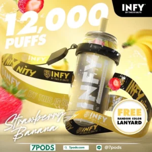 พอตใช้แล้วทิ้ง Infy 12000 คำ กลิ่น Strawberry Banana