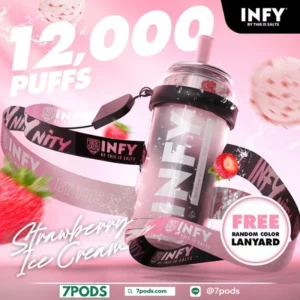 พอตใช้แล้วทิ้ง Infy 12000 คำ กลิ่น Strawberry Ice Cream