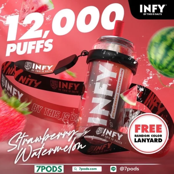 พอตใช้แล้วทิ้ง Infy 12000 คำ กลิ่น Strawberry Watermelon