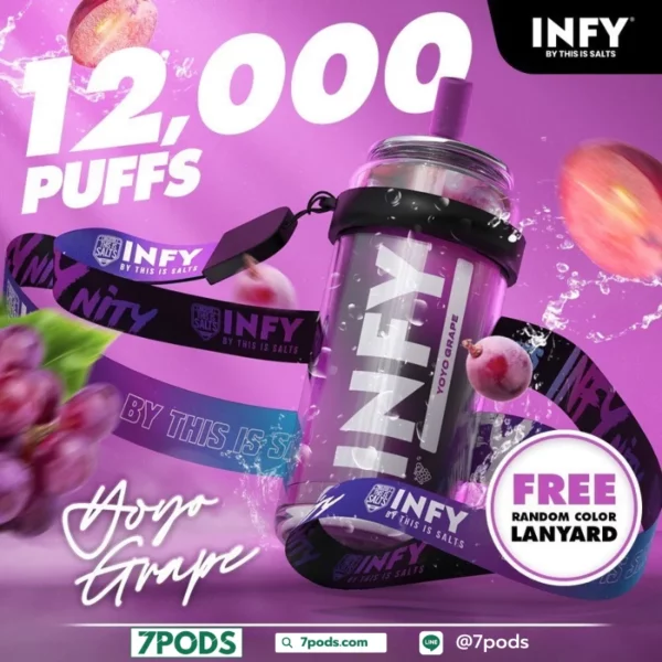 พอตใช้แล้วทิ้ง Infy 12000 คำ กลิ่น Yoyo Grape