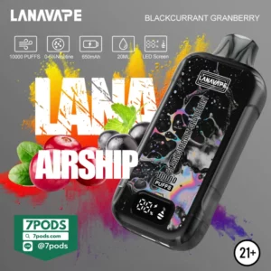 พอตใช้แล้วทิ้ง LANA AIRSHIP 10000 puffs กลิ่น Blackcurrant Cranberry