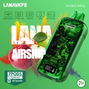 พอตใช้แล้วทิ้ง LANA AIRSHIP 10000 puffs กลิ่น Double Apple