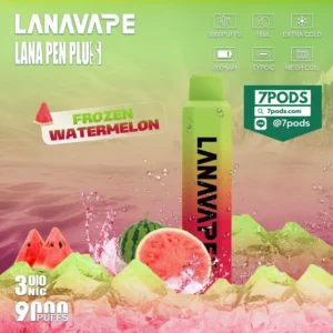 พอตใช้แล้วทิ้ง LANA PEN PLUS 9000 puffs กลิ่น Frozen Watermelon