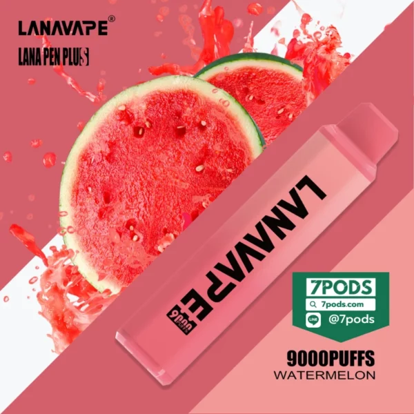 พอตใช้แล้วทิ้ง LANA PEN PLUS 9000 puffs กลิ่น Frozen Watermelon