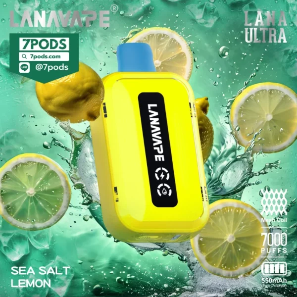 พอตใช้แล้วทิ้ง LANA ULTRA 7000 คำ กลิ่น Sea Salt Lemon