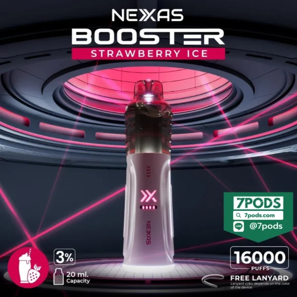 พอตใช้แล้วทิ้ง Nexas 16000 คำ Nicotine 3% กลิ่น Strawberry Ice