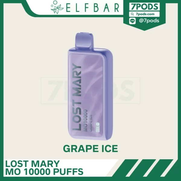 พอตใช้แล้วทิ้ง ELFBAR Lost Mary MO 10000 puffs Grape Ice