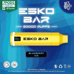 พอตใช้แล้วทิ้ง ESKO BAR 20000 puffs กลิ่น Blueberry Ice