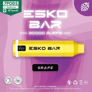 พอตใช้แล้วทิ้ง ESKO BAR 20000 puffs กลิ่น Grape