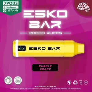 พอตใช้แล้วทิ้ง ESKO BAR 20000 puffs กลิ่น Purple Grape