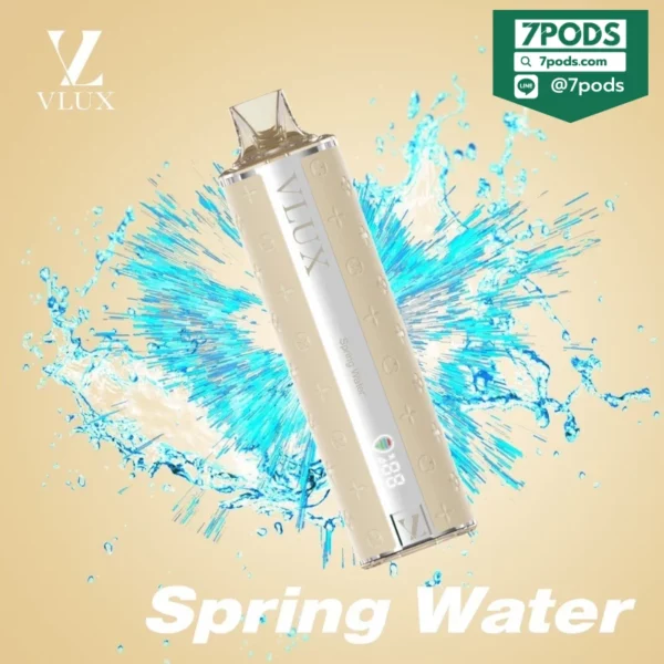 พอตใช้แล้วทิ้ง VLUX 12000 puffs กลิ่น Spring Water