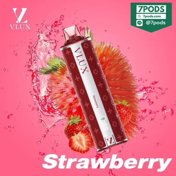 พอตใช้แล้วทิ้ง VLUX 12000 puffs กลิ่น Strawberry